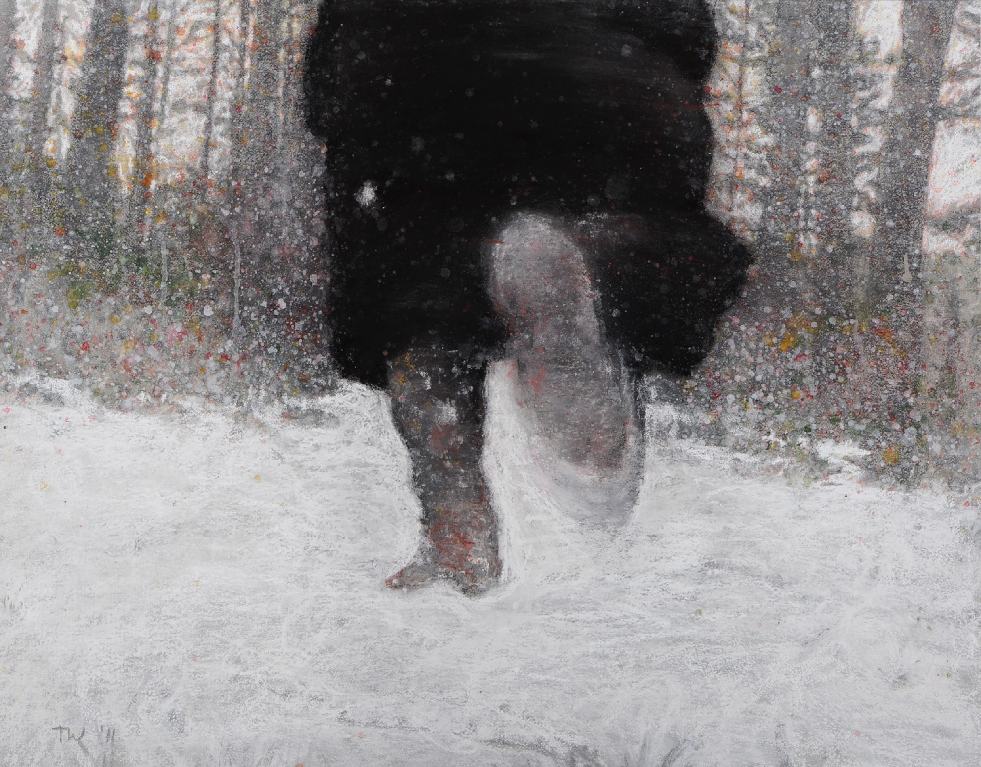 Running Man In The Snow (study II)