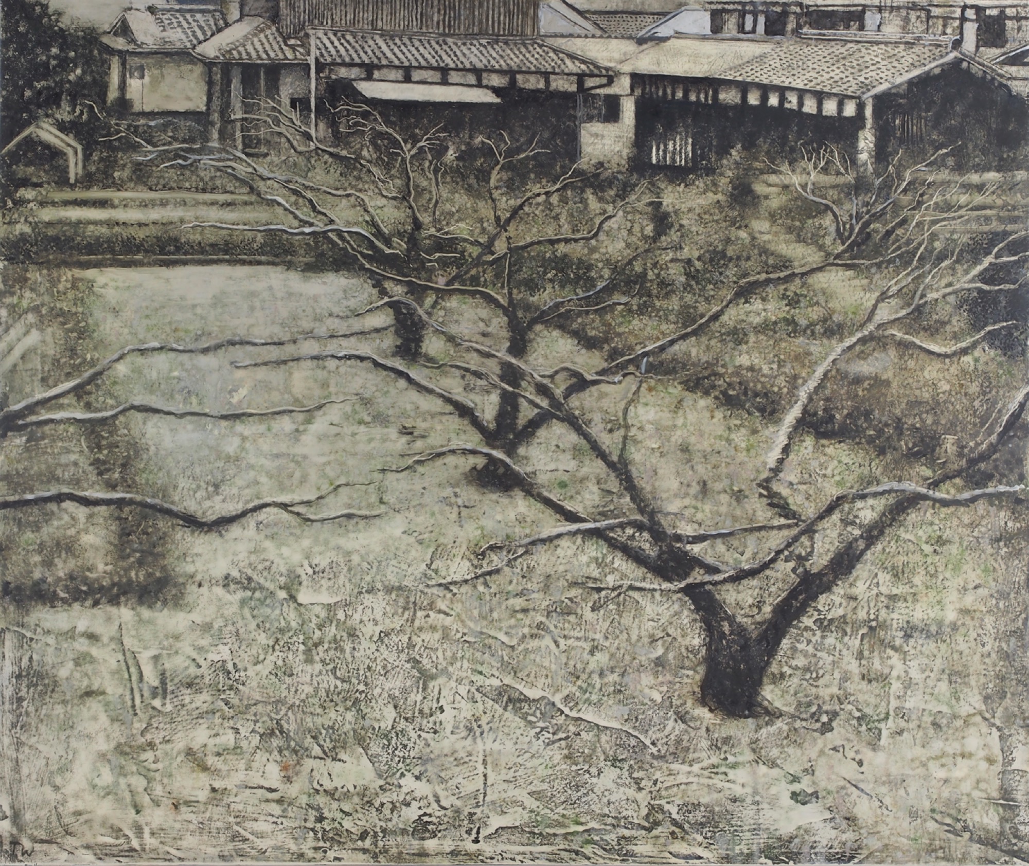 Orchard With Buildings