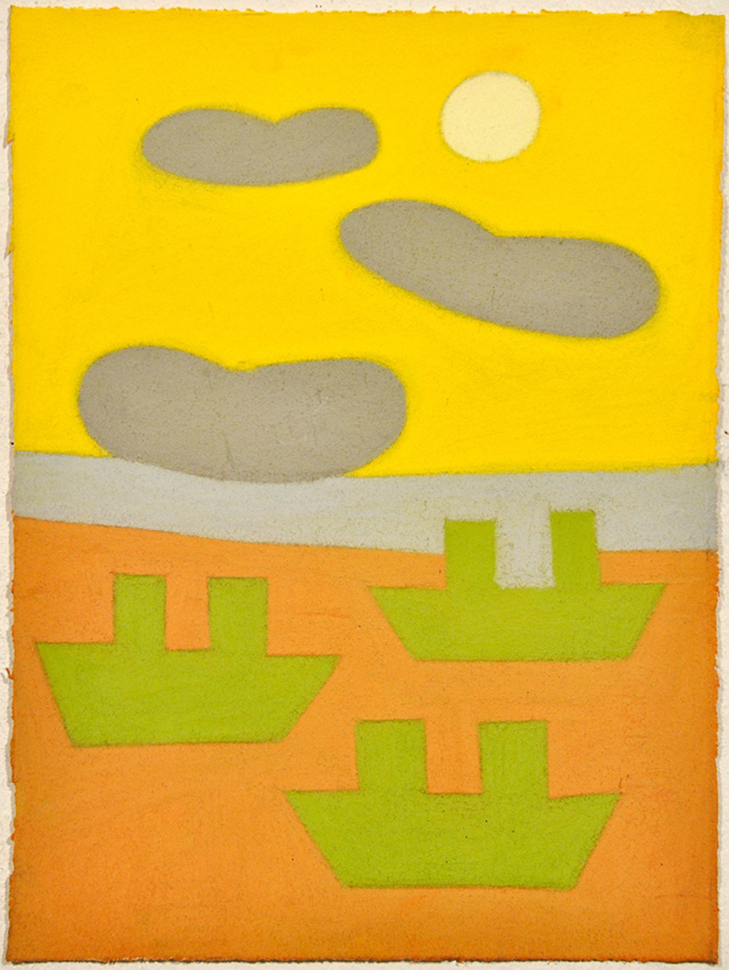 Untitled (landscape and boats)