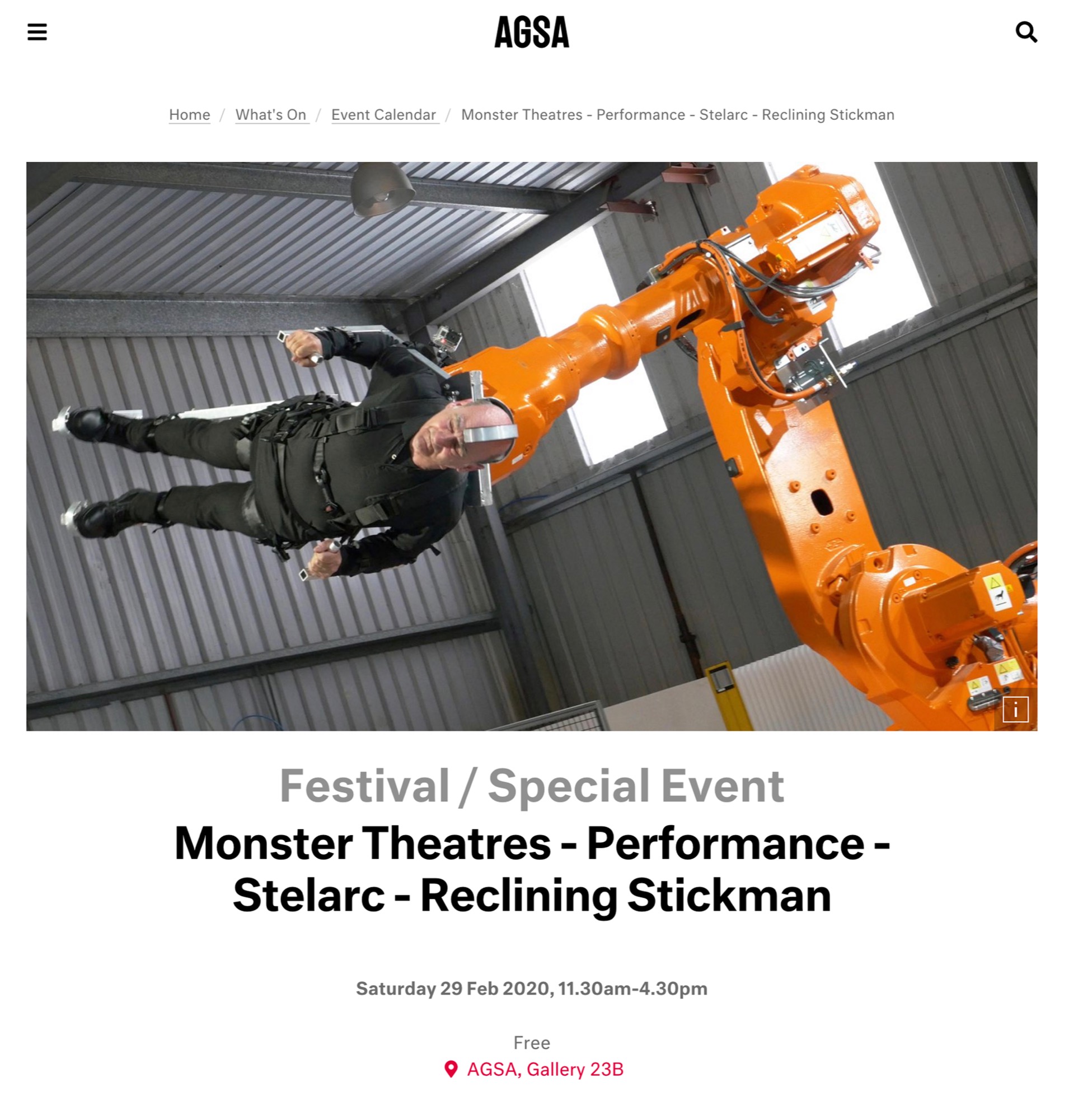 Stelarc | 2020 Adelaide Biennial of Australian Art: Monster Theatres